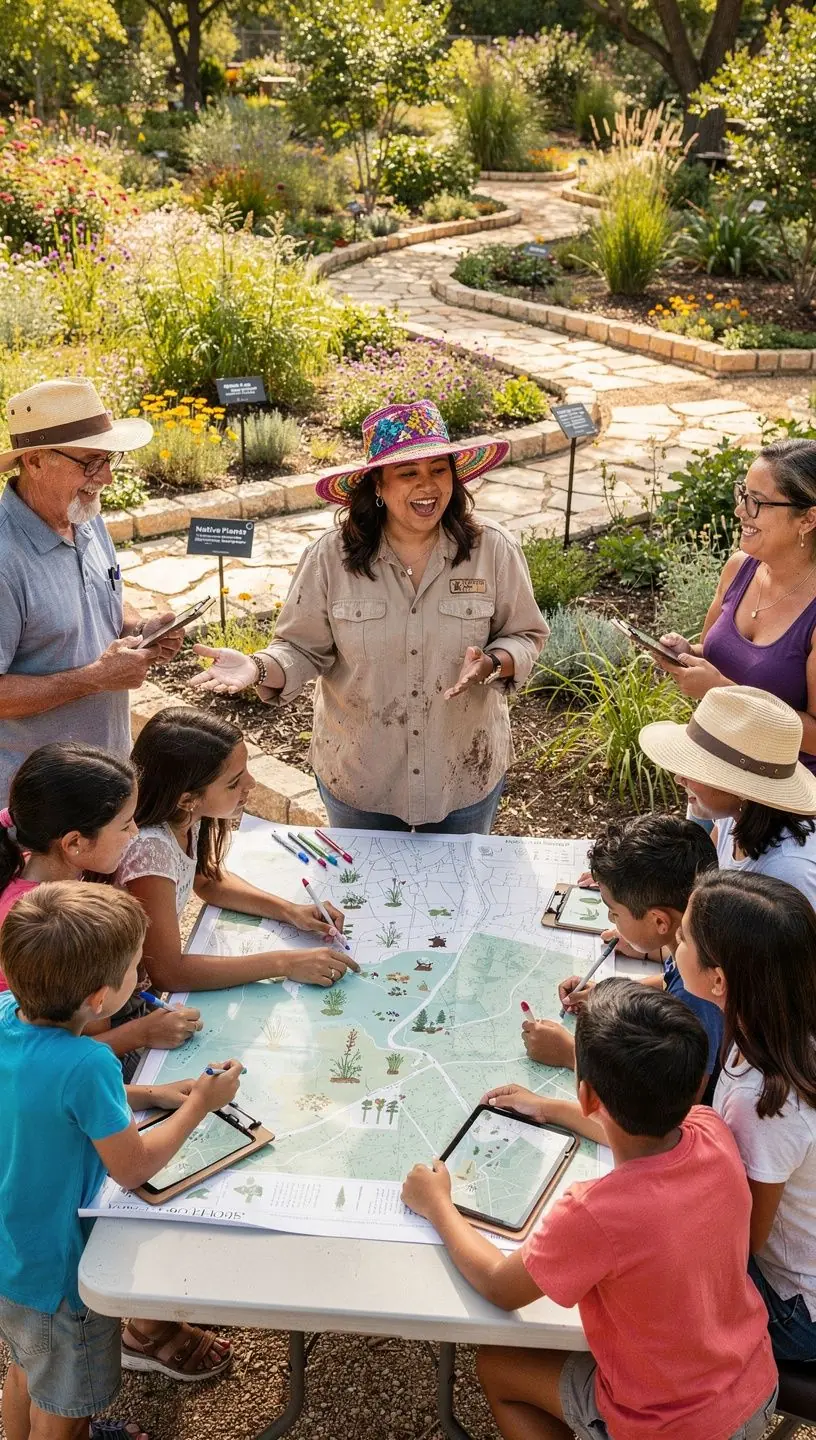 Educational map illustrating local conservation efforts.