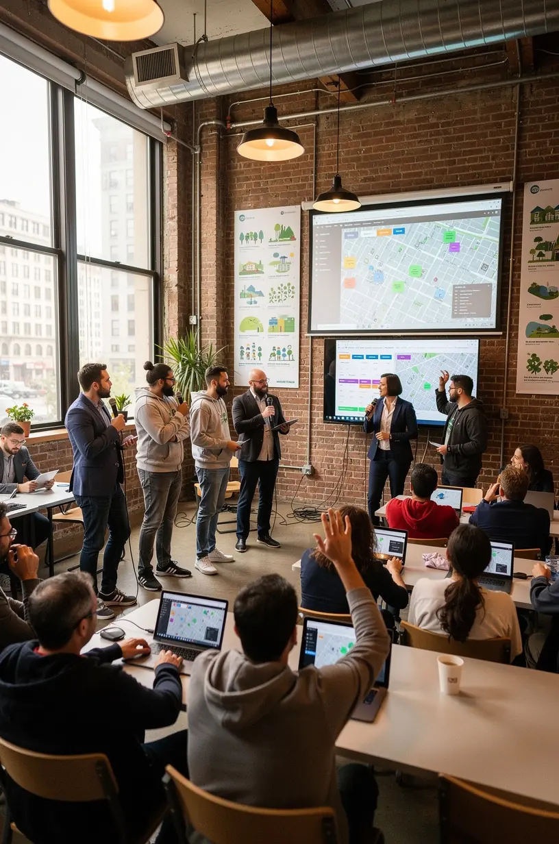 Map illustrating local wildlife habitats and ecosystems